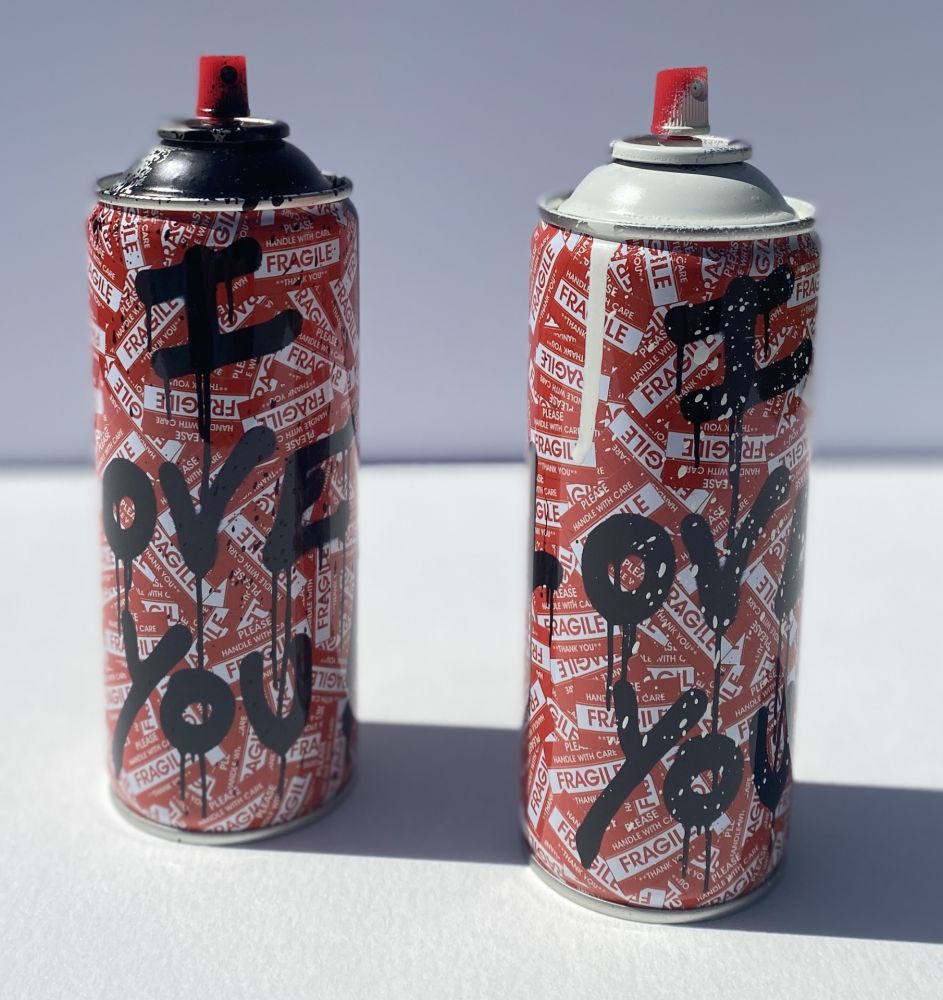 Нет Никаких Технических Mr. Brainwash - 2 I Love You Spray Cans