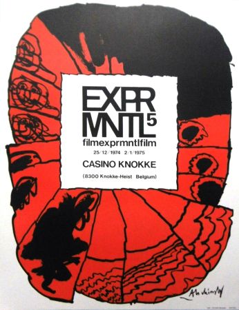 Литография Alechinsky - '' 5e Festival du Film Expérimental de Knokke ''