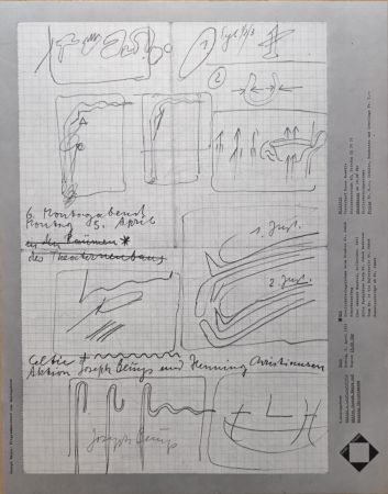 Гашение Beuys - „6. Montagabend. Celtic +~~~~ Aktion Joseph Beuys und Henning Christiansen“, 1971.