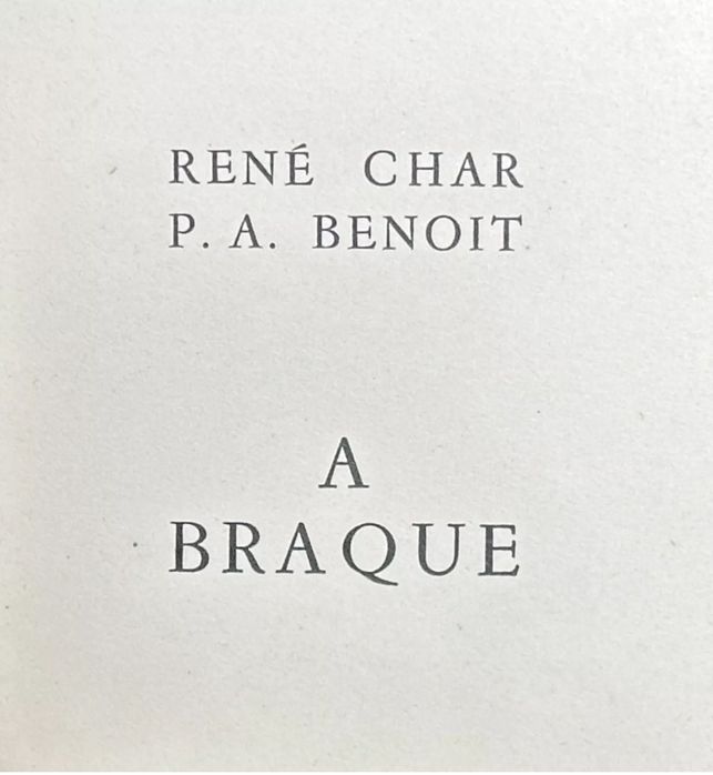 Иллюстрированная Книга Braque - A BRAQUE