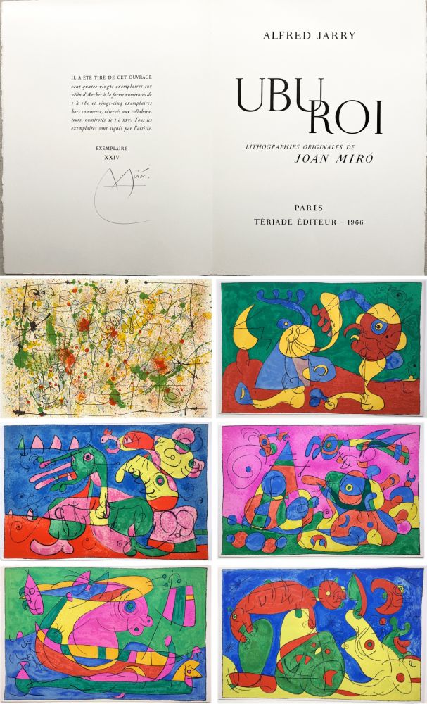 Иллюстрированная Книга Miró - A. Jarry. UBU ROI. 13 Lithographies originales en couleurs (1966)