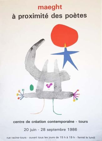 Литография Miró - A Proximité des Poetes