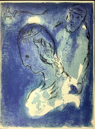 Нет Никаких Технических Chagall - ABRAHAM ET SARAH. Lithographie originale pour LA BIBLE