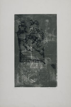 Литография Bertholo - Abstract Composition, 1962 - Hand-signed!