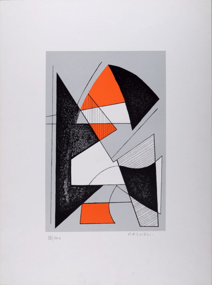 Литография Magnelli - Abstract composition, c. 1960s - Hand-signed!