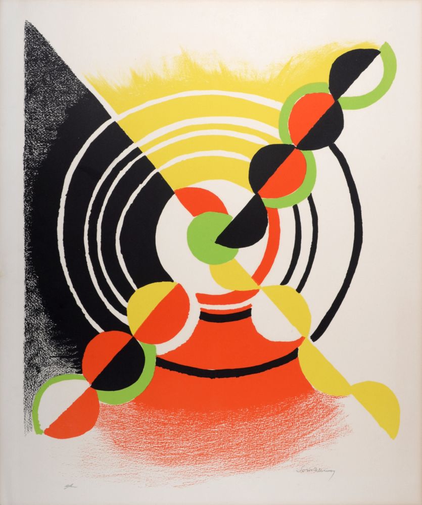 Литография Delaunay - Abstract Composition, c. 1969 - Hand-signed