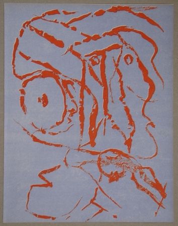 Литография Alechinsky - Abstract head