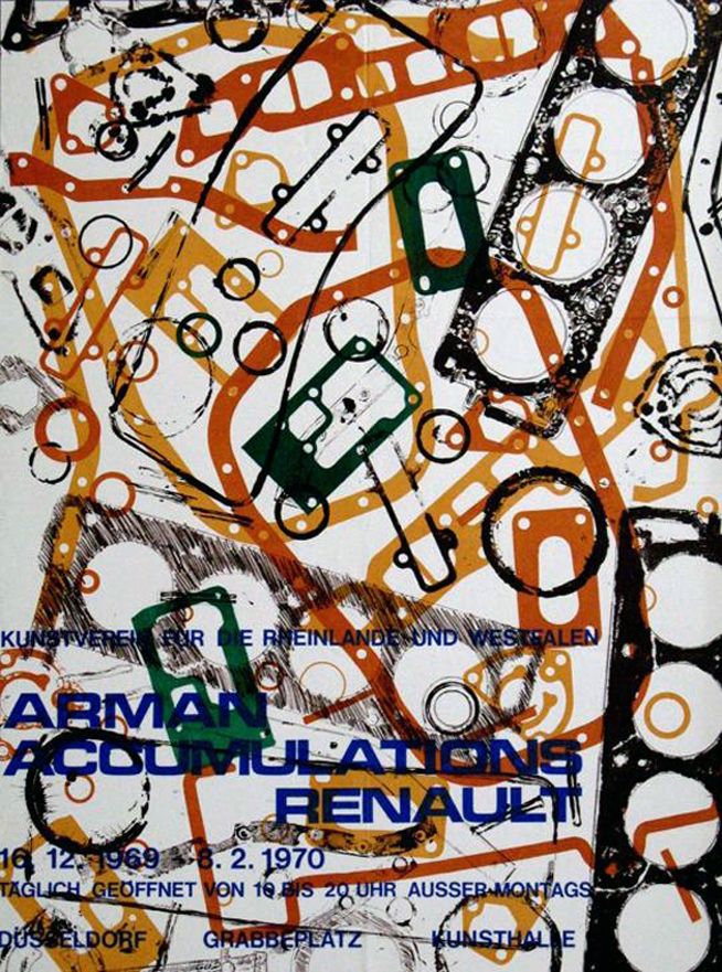 Литография Arman - '' Accumulations Renault ''  -  Dusseldorf