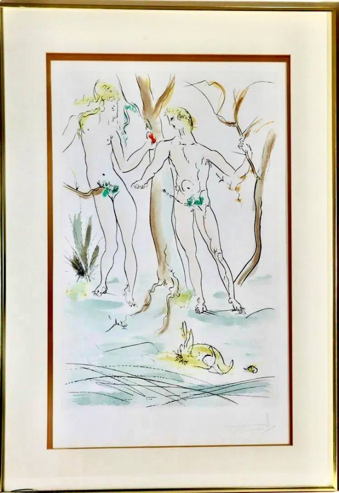 Офорт Dali - Adam et Eve