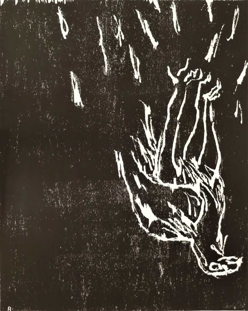 Гравюра На Дереве Baselitz - Adler (Eagle)