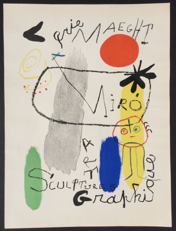 Литография Miró - Affiche d’Exposition Galerie Maeght