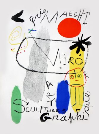 Литография Miró - Affiche d'Exposition Galerie Maeght
