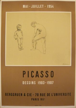 Афиша Picasso - Affiche exposition dessins 1903-1907 galerie Berggruen