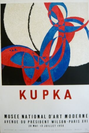 Литография Kupka - Affiche exposition Musée d'art moderne