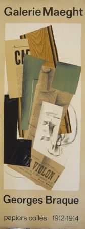 Афиша Braque - Affiche exposition papiers collés galerie Maeght 