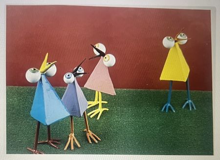 Гашение Di Rosa -  Affiche Les Petites poules bavardes Sculptures -Felix &Co