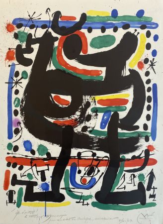 Литография Miró - Affiche pour Mourlot