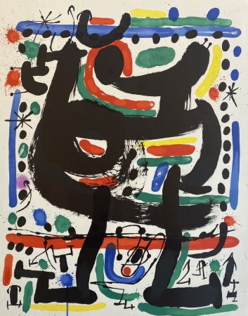 Литография Miró - Affiche pour Mourlot
