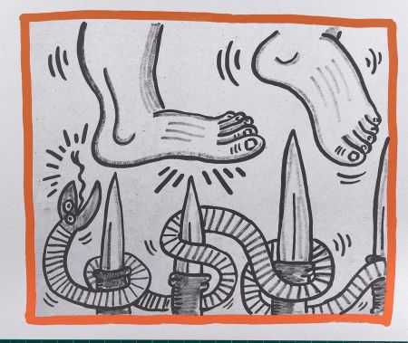 Литография Haring - Against all Odds, 1990