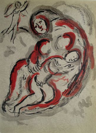 Литография Chagall - Agar dans le Desert