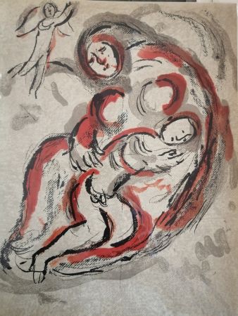 Литография Chagall - Agar dans le Désert
