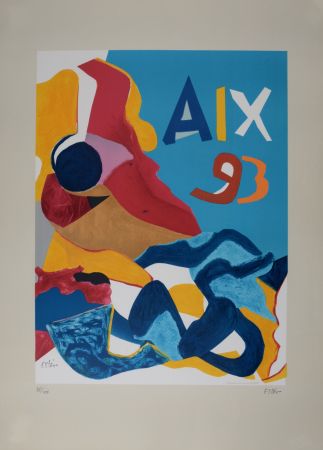 Литография Esteve - Aix 93, 1993 - Hand-signed