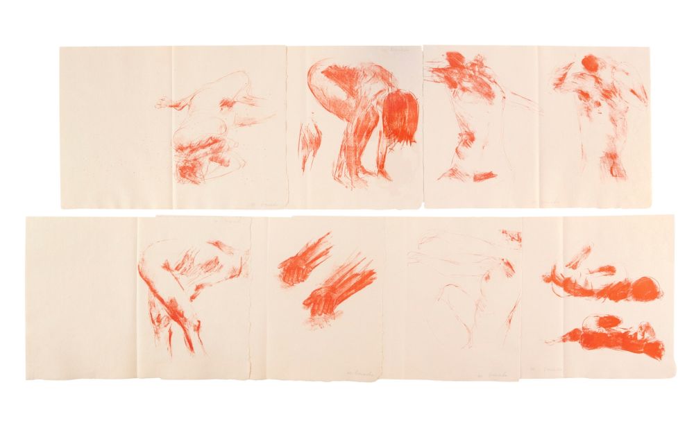 Иллюстрированная Книга Garache - Alain Veinstein. ÉBAUCHE DU FÉMININ. 7 lithographies et suite complète signée (1981)