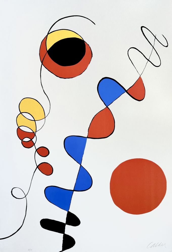 Литография Calder - Alexander Calder- Couleurs enlaces dans le fil de fer