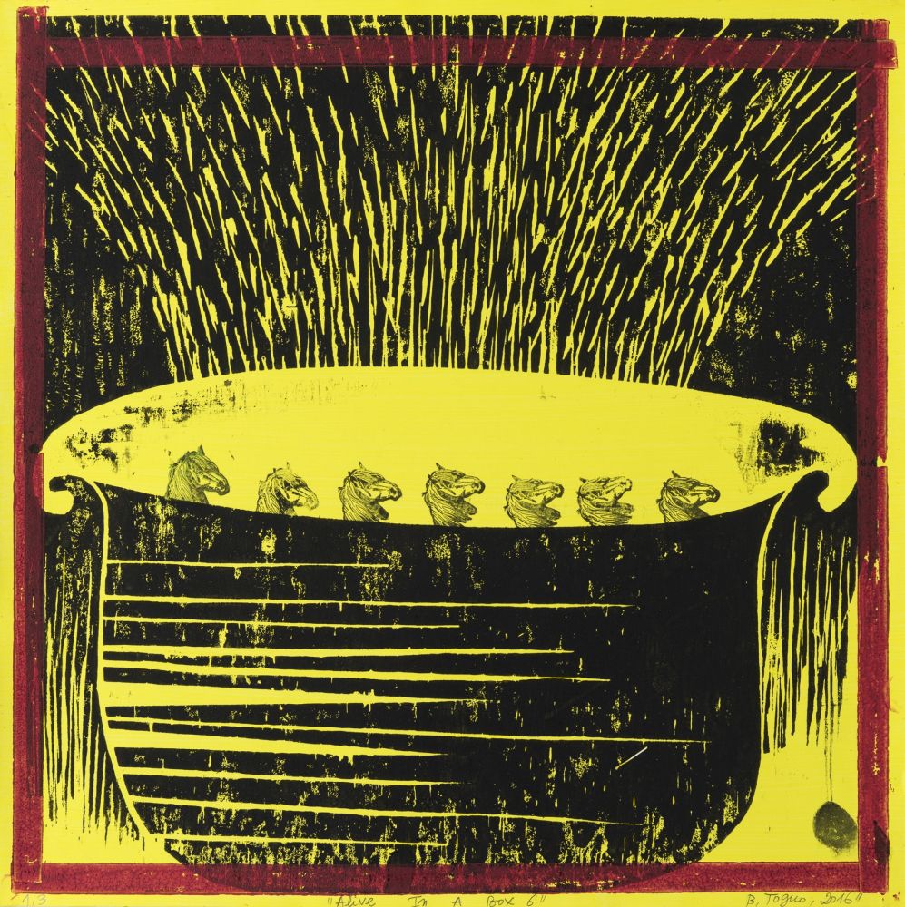 Гравюра На Дереве Toguo - Alive in a box 6