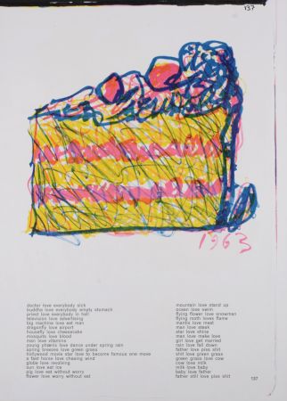 Литография Oldenburg - All Kinds of Love (Cake), 1964
