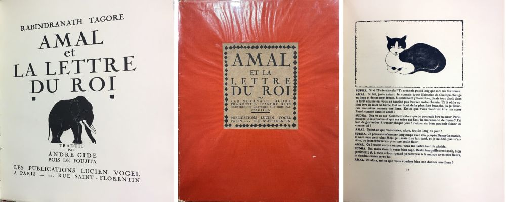Иллюстрированная Книга Foujita - AMAL OU LA LETTRE DU ROI. Gravures sur bois originales (1922)