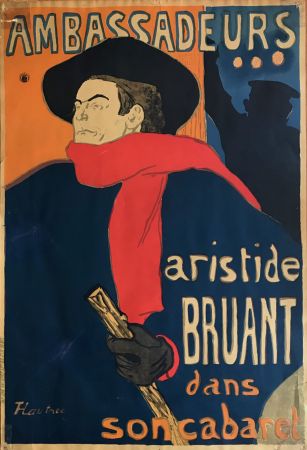 Литография Toulouse-Lautrec - Ambassadeurs - Aristide Bruant dans son cabaret (création 1892)