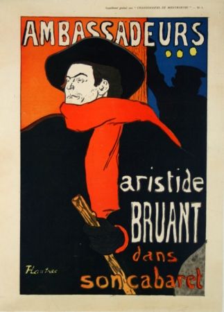 Литография Toulouse-Lautrec -   Ambassadeurs  Aristide Bruant