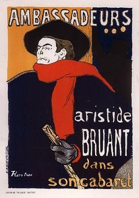 Литография Toulouse-Lautrec - Ambassadeurs/Aristide Bruant