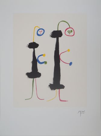 Литография Miró - Amoureux surréalistes