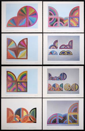 Гашение Stella - An Exhibition of Recent Paintings and Drawings (Study for painting), 1968 - Set of 8 Offset prints