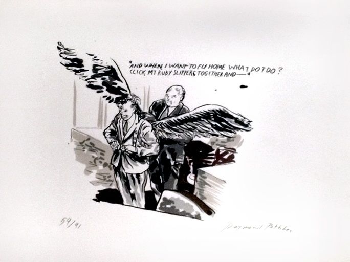 Сериграфия Pettibon - And When I Want to Fly Home What Do I Do