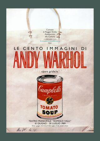 Литография Warhol - Andy Warhol: 'Campbell's Soup Can on a Shopping Bag' 1989 Offset-lithograph
