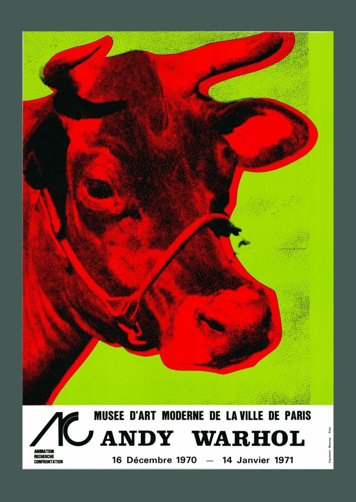 Litografiya Ot Litografiya Andy Warhol Andy Warhol Cow Wallpaper Green 1970 Hand Signed Original Pop Art Poster With Coa Na Amorosart