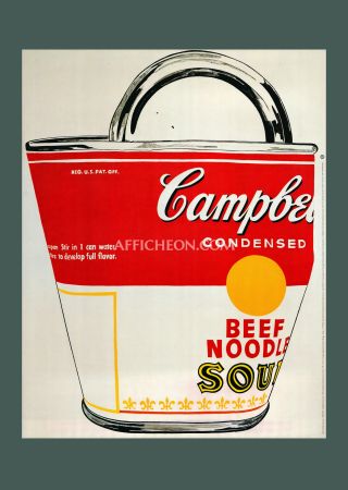 Литография Warhol - Andy Warhol: 'Crushed Campbell's Soup Can (Beef Noodle)' 1993 Offset-lithograph