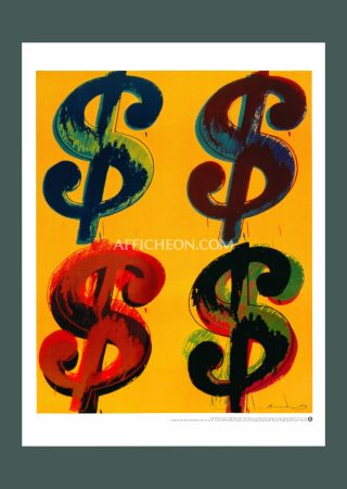 Литография Warhol - Andy Warhol: 'Dollar Sign (Four)' 2000 Offset-lithograph