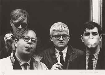 Фотографии Hopper - Andy Warhol, Henry Geldzahler, David Hockney and Jeff Goodman