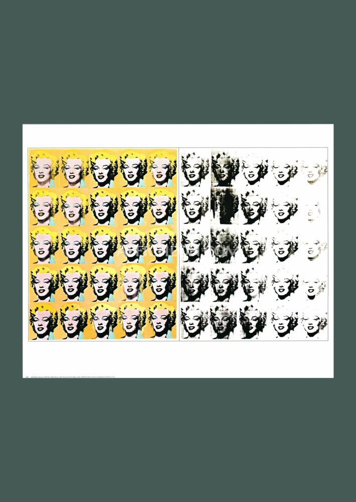 Литография Warhol - Andy Warhol: 'Marilyn Diptych' 1989 Offset-lithograph 