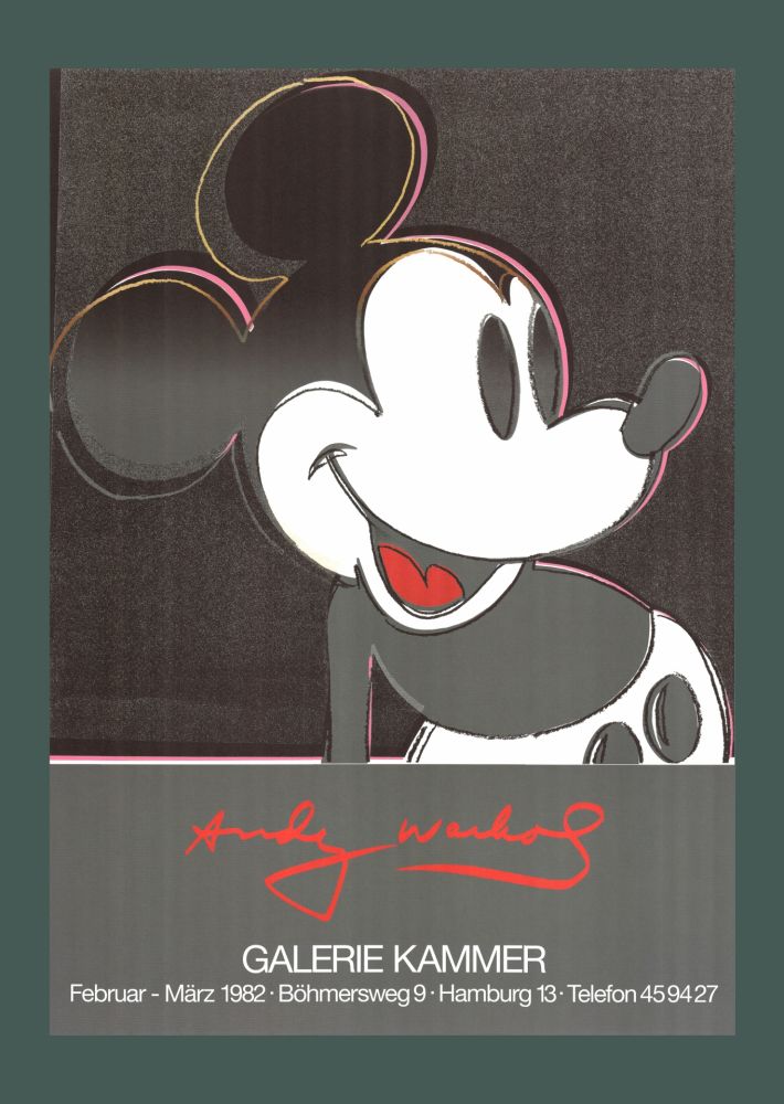 Литография Warhol - Andy Warhol: 'Mickey' 1982 Offset-lithograph