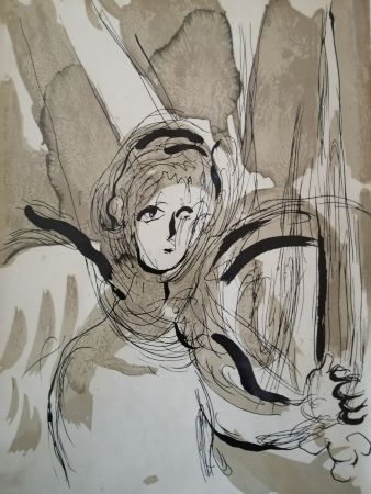 Литография Chagall - Ange à l'épée