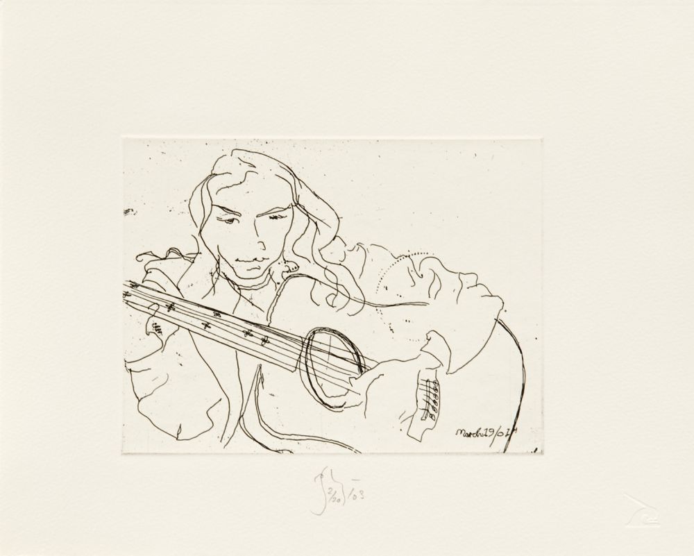 Гравюра Flanagan - Annabelle and Guitar