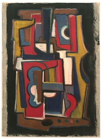 Нет Никаких Технических Anonyme - Anonyme, dans le goût de Fernand LEGER.  Composition cubiste (1955)
