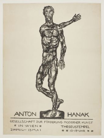 Литография Hanak - Anton Hanak (Der brennende Mensch - The burning man)