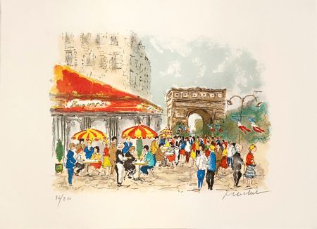 Литография Huchet - Arc de Triomphe