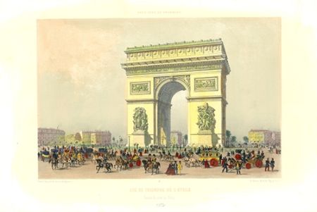 Литография Benoist - Arc de Triomphe de l'Etoile